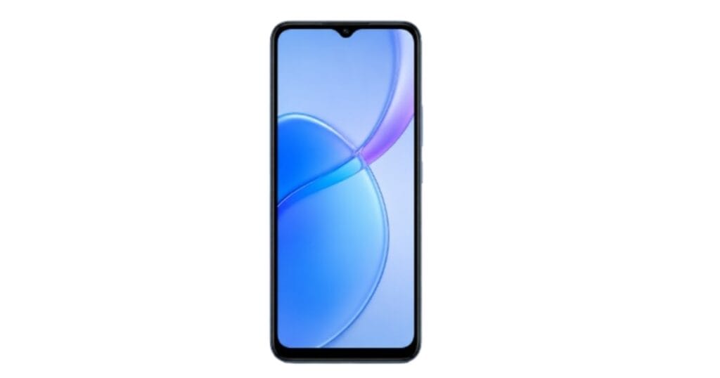 Infinix Smart 20 front view showing 6.56 inch HD plus display with waterdrop notch