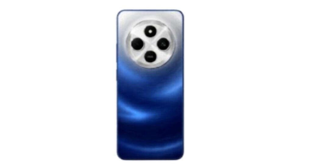 Redmi 14C back view with circular quad camera module blue color