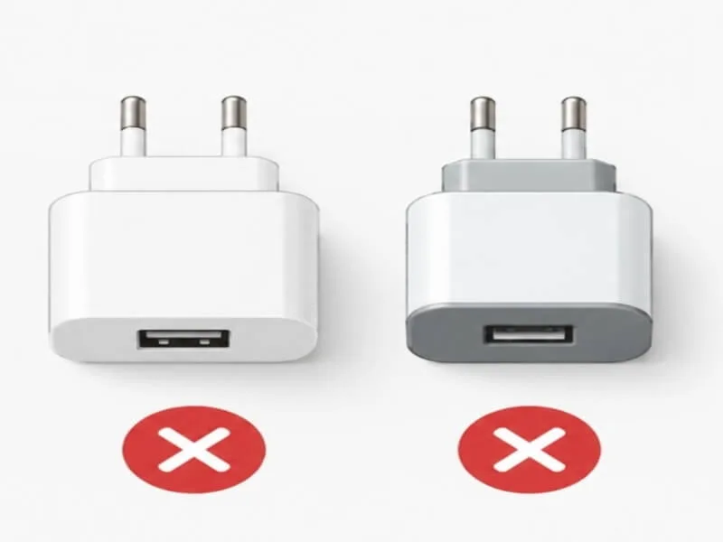 duplicate fake phone charger vs original charger slow charging problem