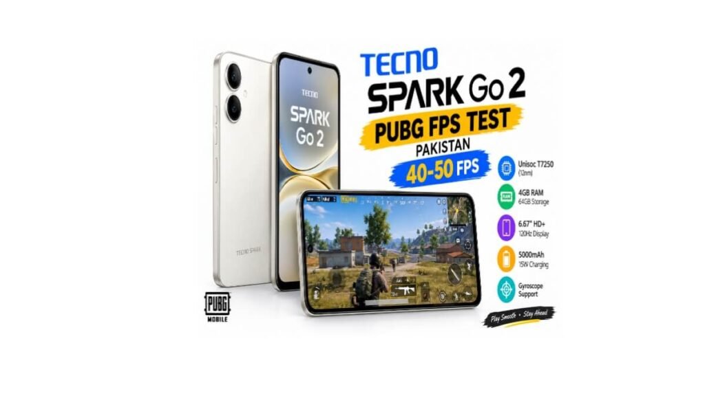 Tecno Spark Go 2 PUBG FPS test in Pakistan