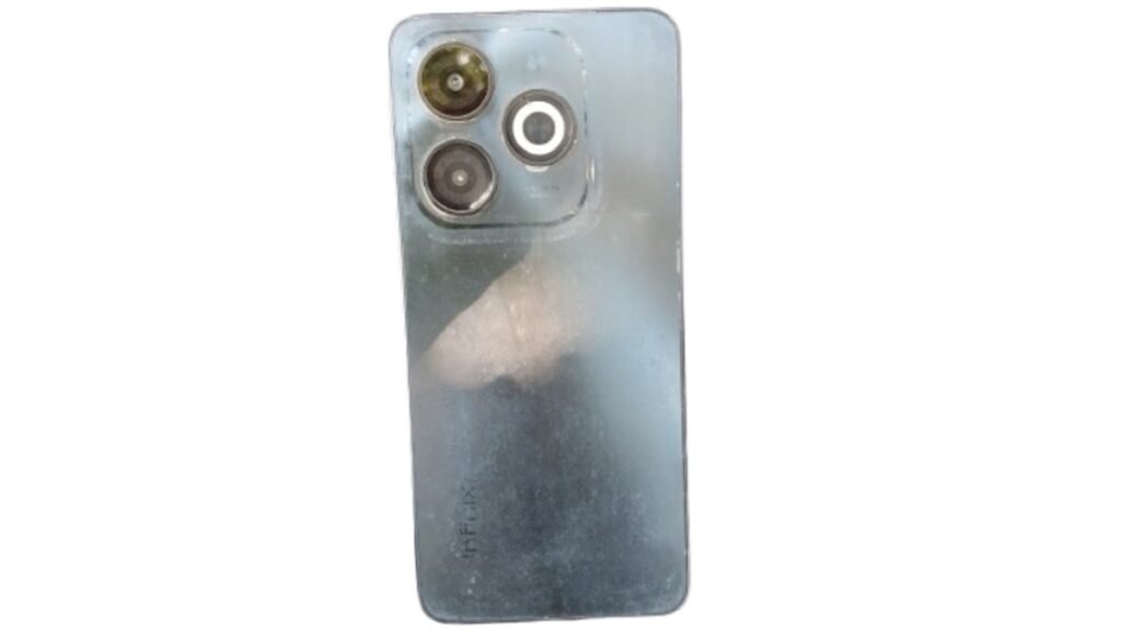Infinix Smart 8 X6525 back panel showing BL-49NX 5000mAh battery design