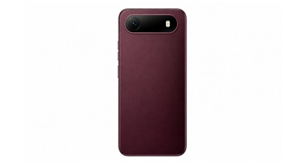 Tecno Spark 50s back design with burgundy finish and rear camera